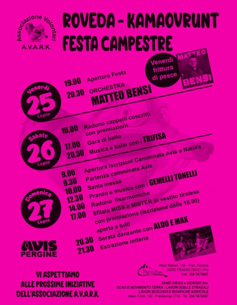 Festa campestre di Roveda manifesto